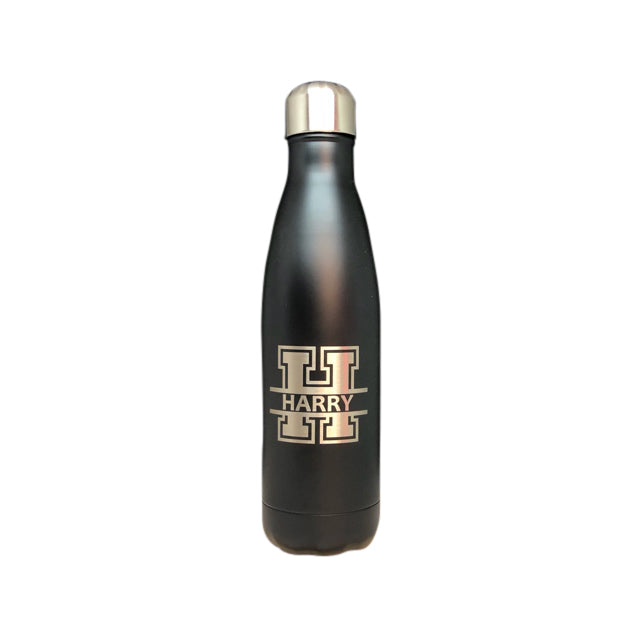 Personalised Insulated Reusable Water 500ml Bottle - Split Monogram