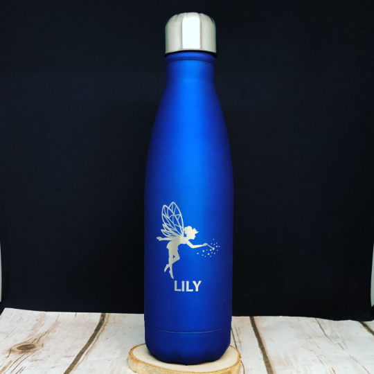 Personalised Insulated Reusable Water 500ml Bottle - School Bottle - Fairy