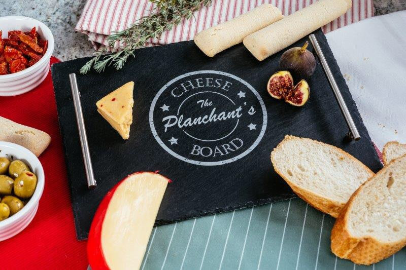 Personalised split monogram initial slate cheese board with handles/Any Occasion Gift/Personalised Slate/Housewarming Gift
