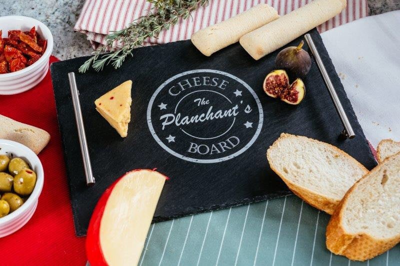 Personalised slate cheese board with handles/Any Occasion Gift/Wedding Gift/Personalised Slate/Housewarming Gift/ Surname Est.