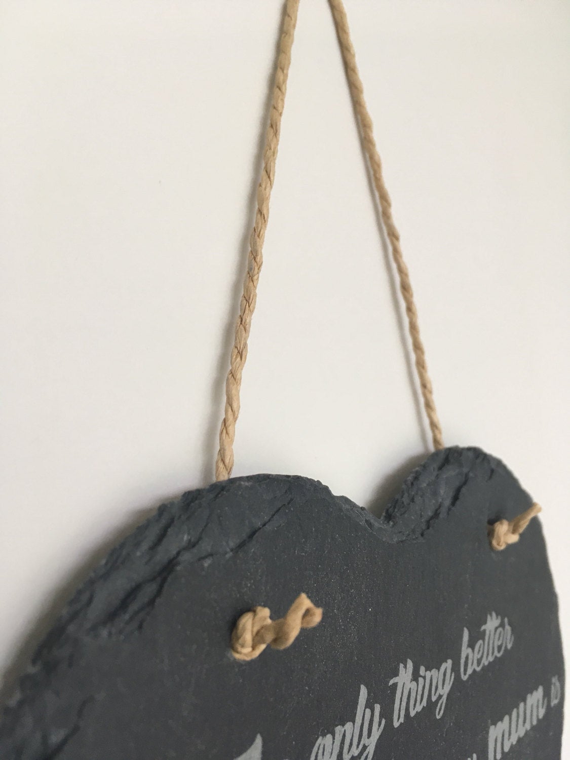 Engraved slate heart for Mother's Day