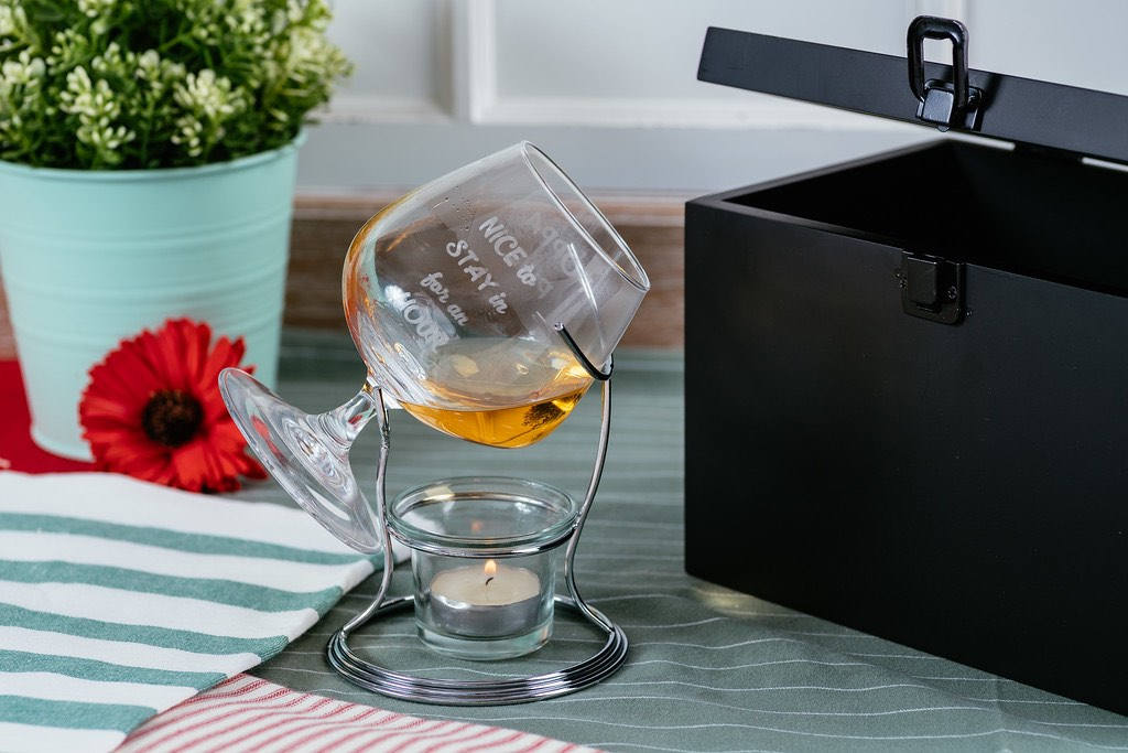 Personalised Brandy Warmer Set/Perfect Appreciation Gift/Any Occasion Gift/Cognac Gift/Brandy Enthusiast/Personalised Engraved Glass