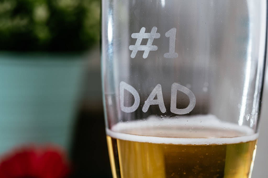 Engraved beer glass #1 Dad