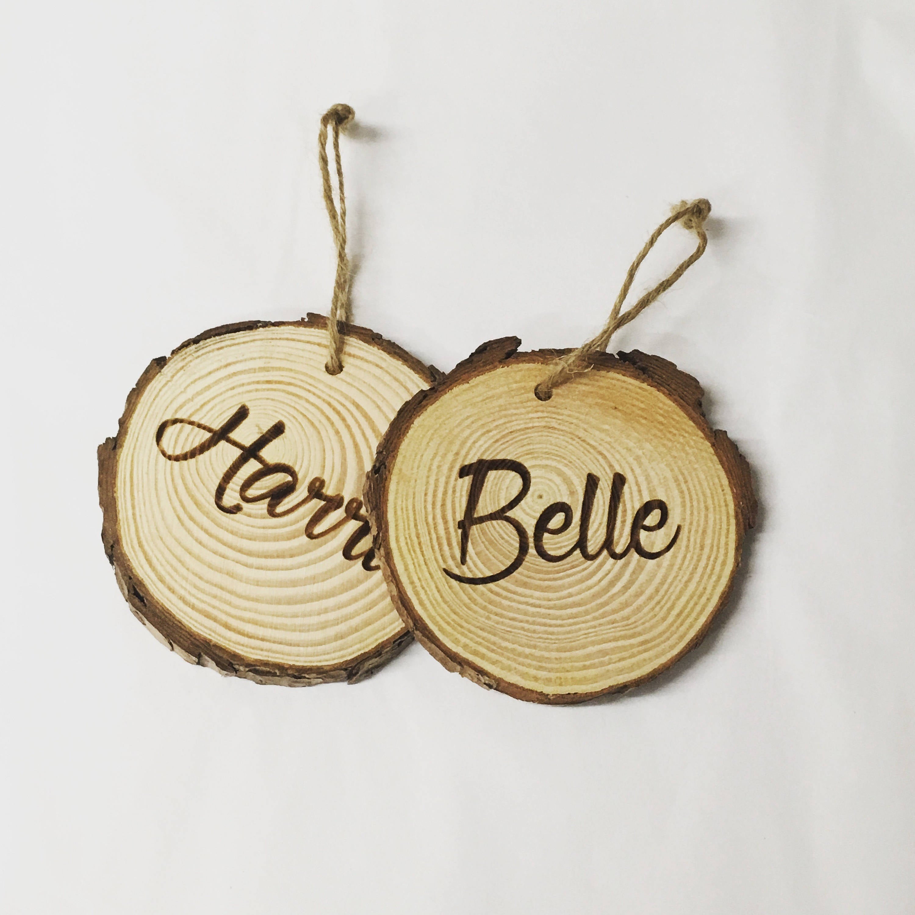 Personalied Tree Log Slice Christmas Decoration/Rustic Christmas Decoration/Personalised Keepsake/Best Selling Decoration