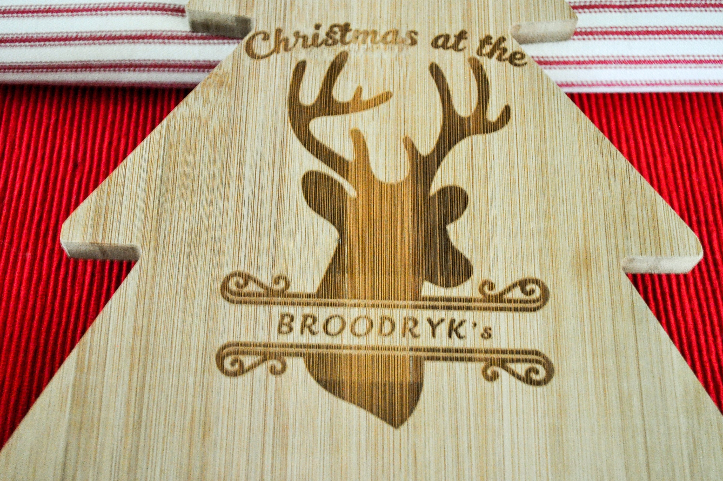 Personalised Christmas Cheese board/Christmas Tree Cheese board