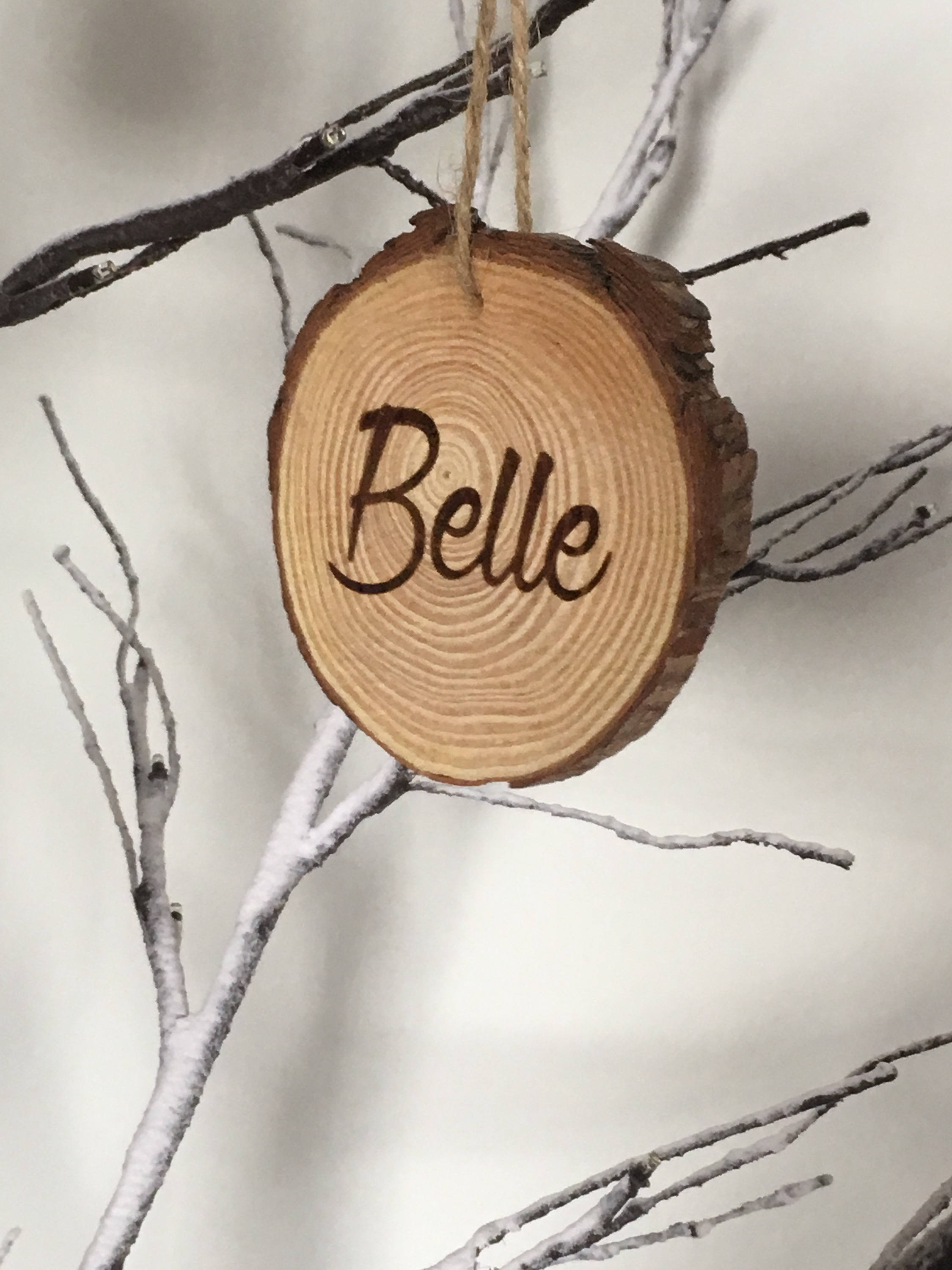 Personalied Tree Log Slice Christmas Decoration/Rustic Christmas Decoration/Personalised Keepsake/Best Selling Decoration