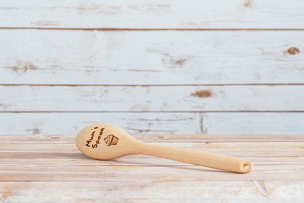 Personalised wooden spoon - Cupcake design