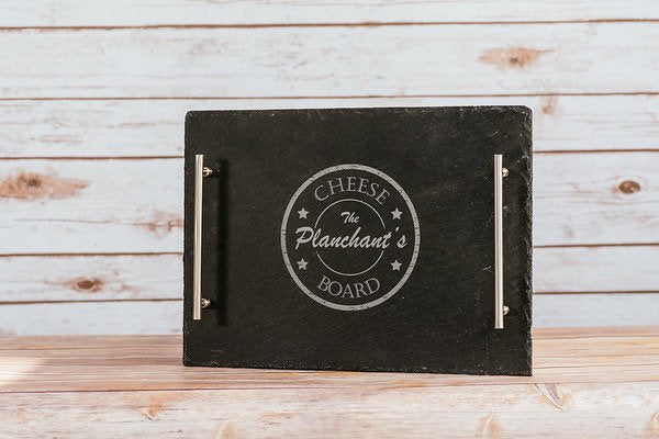 Personalised slate cheese board with handles/Any Occasion Gift/Personalised Gift/Personalised Slate/Housewarming Gift