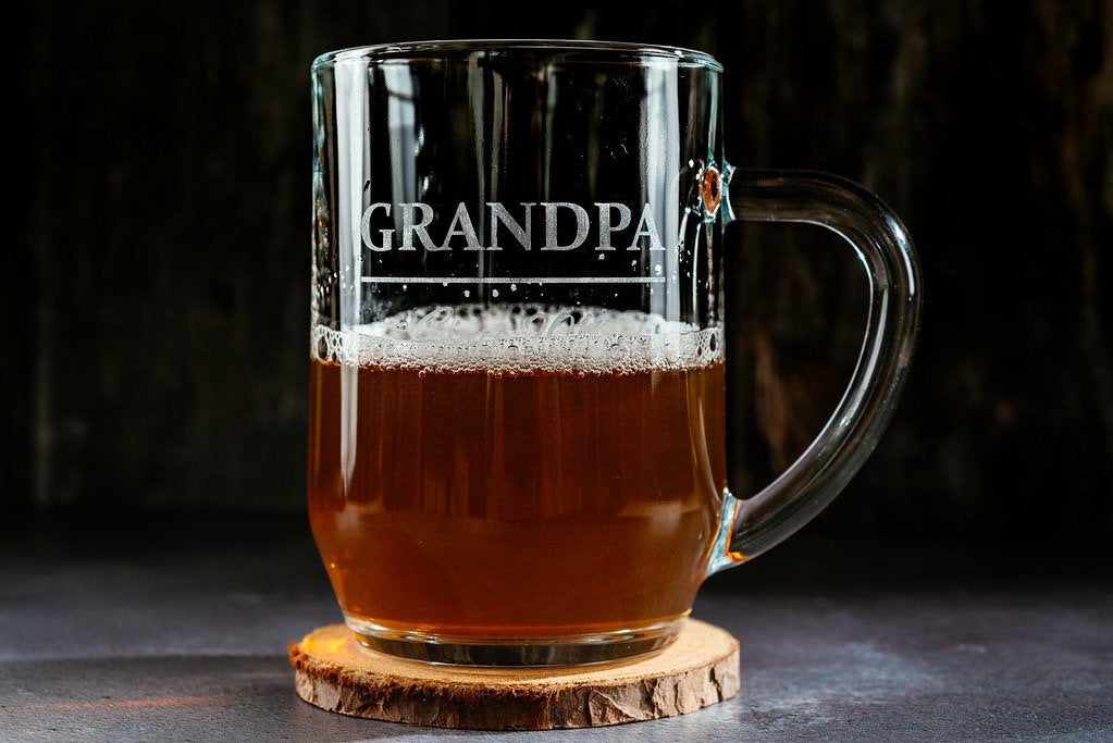 Personalised Beer/Pint/Tankard Glass/Grandpa