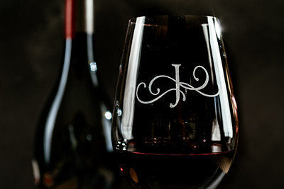 Personalised Name Etched Wine Glass  - Engraved Wine Glass - Initial Personalised Glass - Any occasion gift