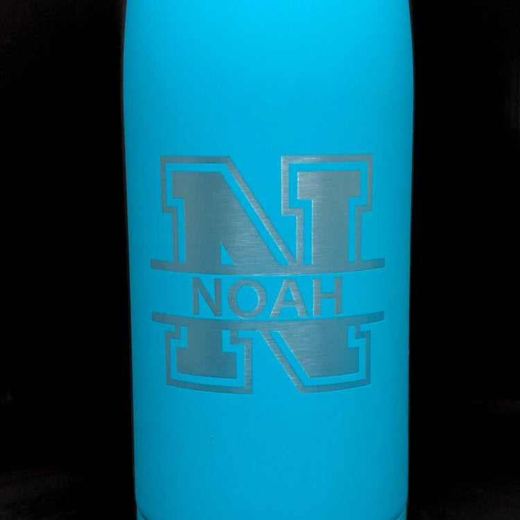 Personalised Insulated Reusable Water 500ml Bottle - Split Monogram