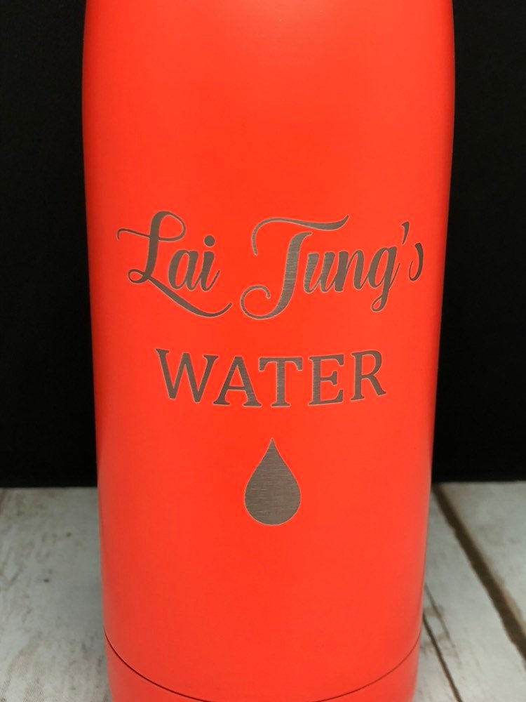 Personalised Insulated Reusable Water 500ml Bottle - WATER