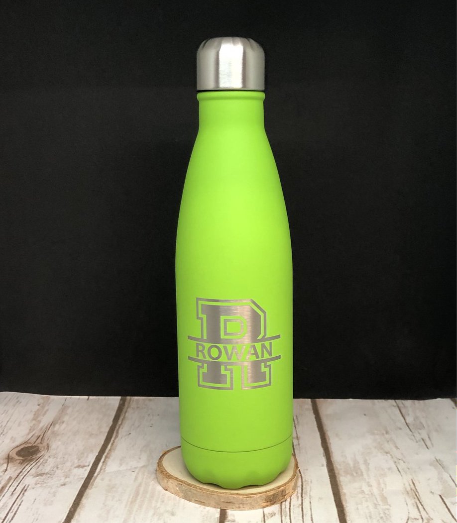 Personalised Insulated Reusable Water 500ml Bottle - Split Monogram