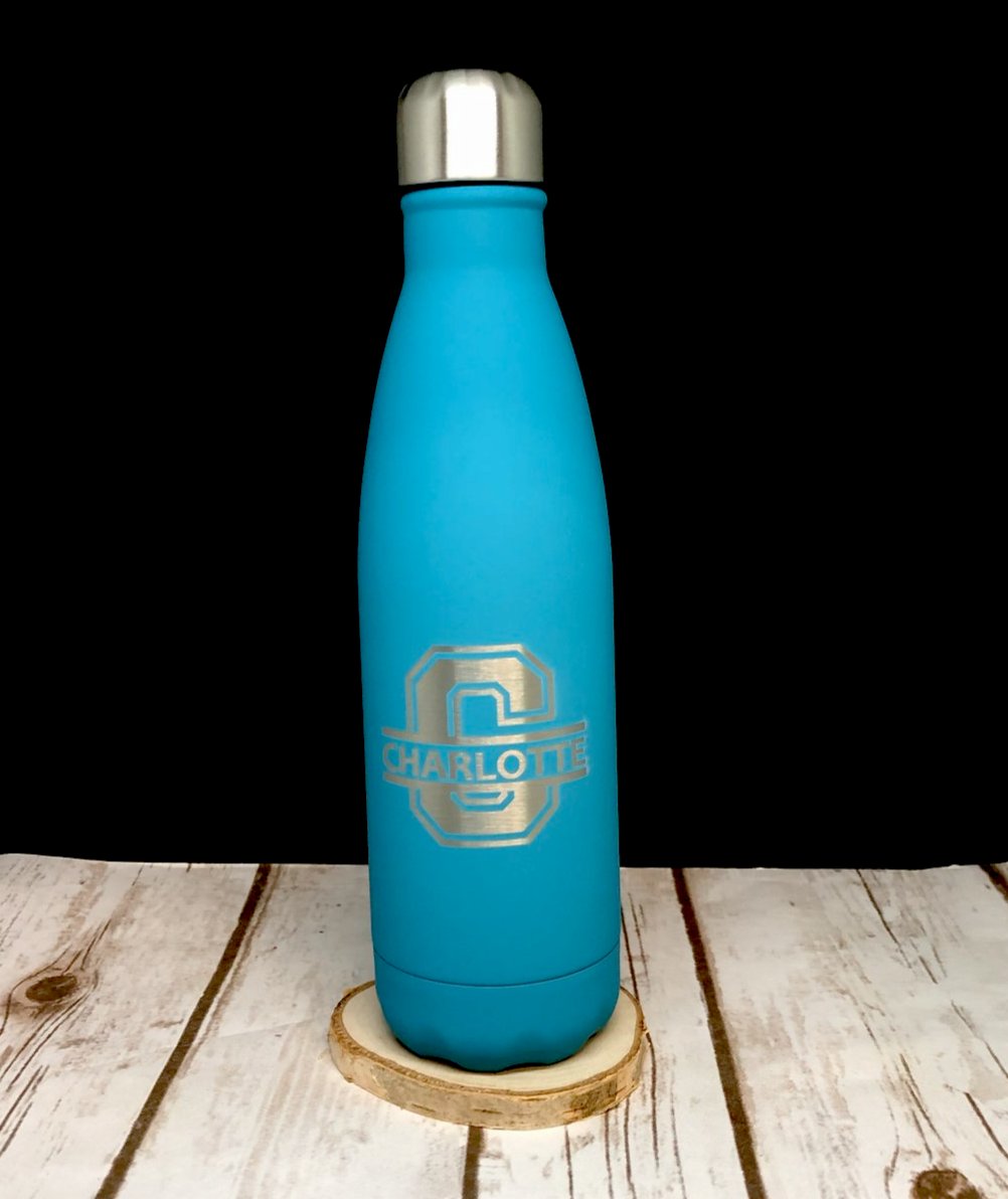 Personalised Insulated Reusable Water 500ml Bottle - Split Monogram