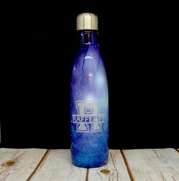 Personalised Insulated Reusable Water 500ml Bottle - Split Monogram