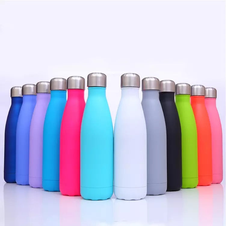 Personalised Insulated Reusable Water 500ml Bottle - Split Monogram